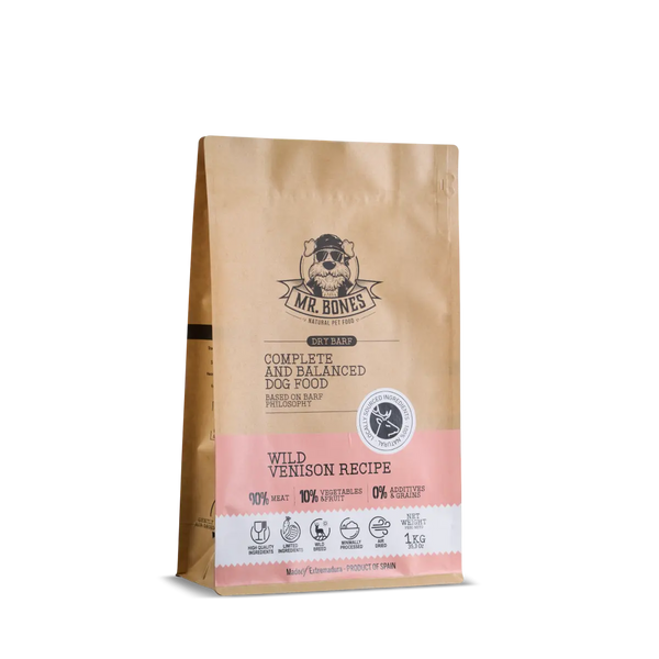 MR. Bones Comida deshidratada de Ciervo para perros