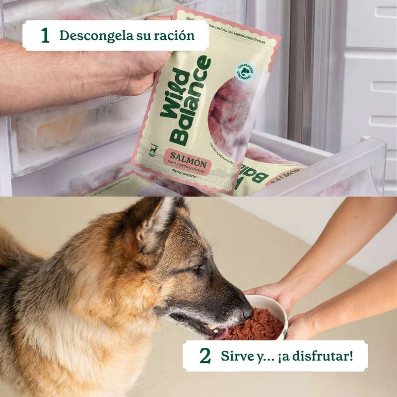 Wild Balance BARF Salmón (Cocinado), Pavo y Verduras Hamburguesas 1kg