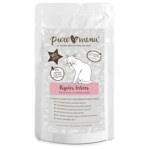 Puro Menu Bigotes Felices BIO (Vacuno) |Barf Canarias| 100gr