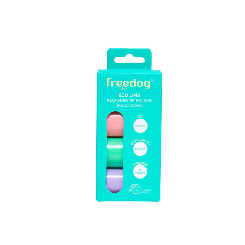 Bolsas recicladas de caca freedog 60und |Barf Canarias|
