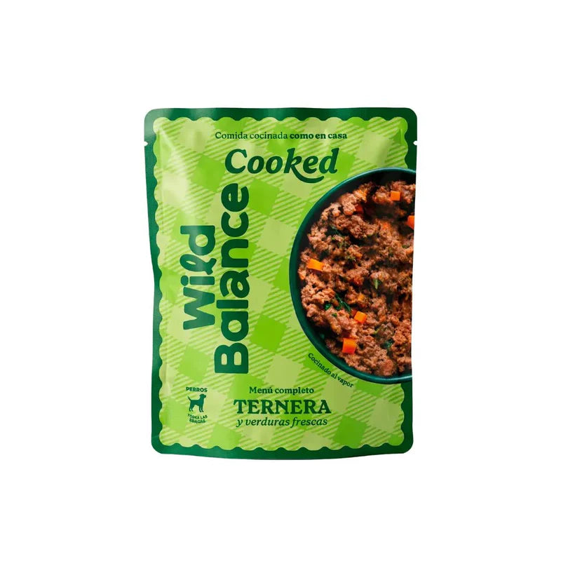 Wild Balance Comida Cocinada de Ternera con verduras para perros 400Gr