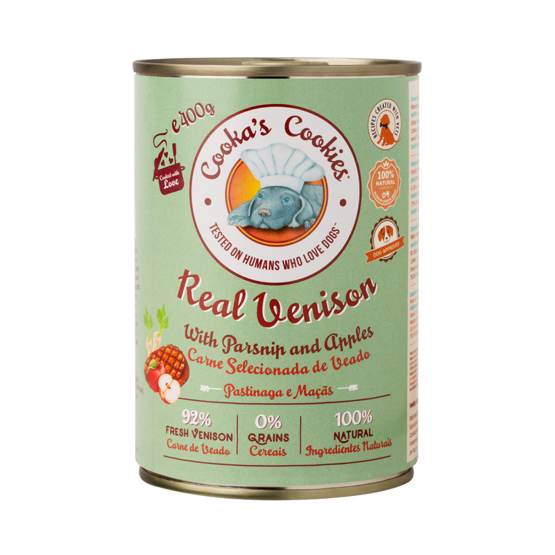 Cookas Cookies Lata Real VENADO 400gr |Barf Canarias|