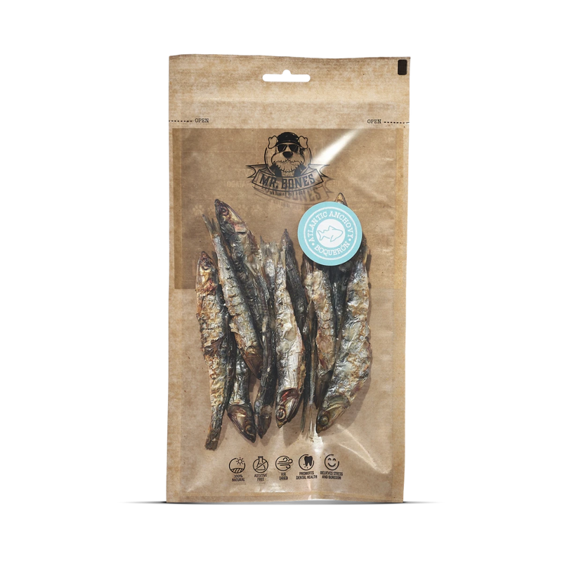 MR.BONES Boquerón del Atlántico para perros y gatos – Snack 100% Natural