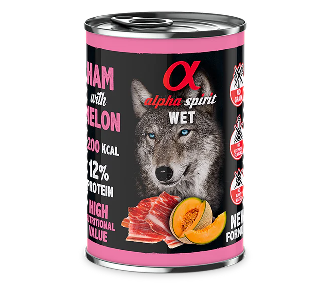 ALPHA SPIRIT Paté de Jamón con Melón para Perros