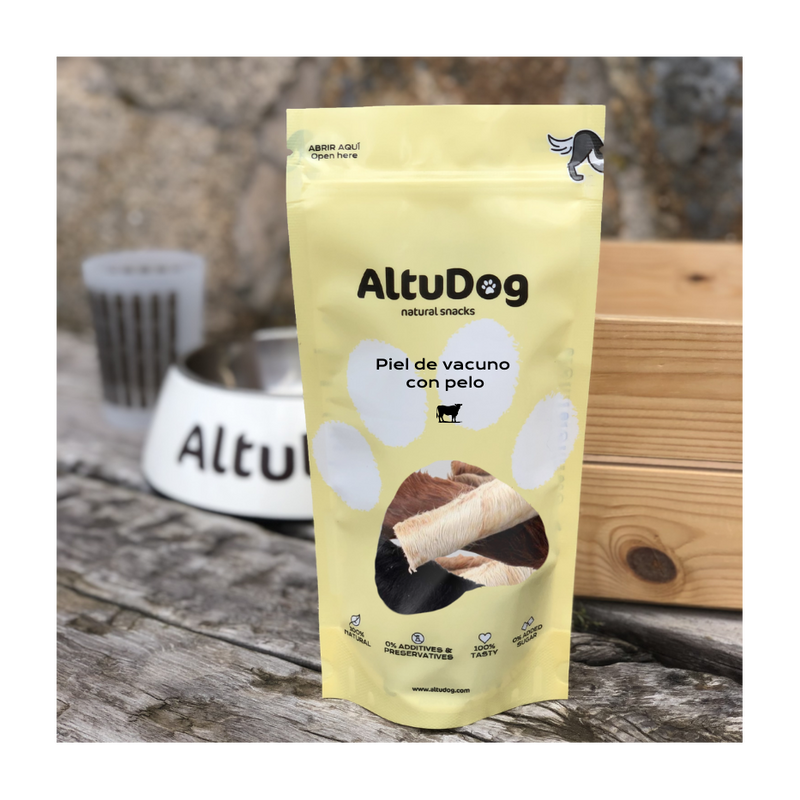 Altudog Piel de vacuno con pelo 100g para perros
