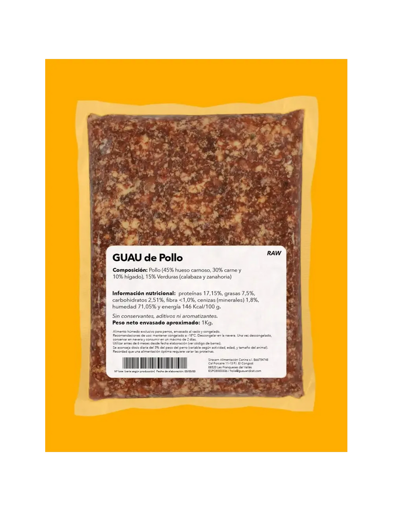 Guau and Cat Raw Pollo 1K