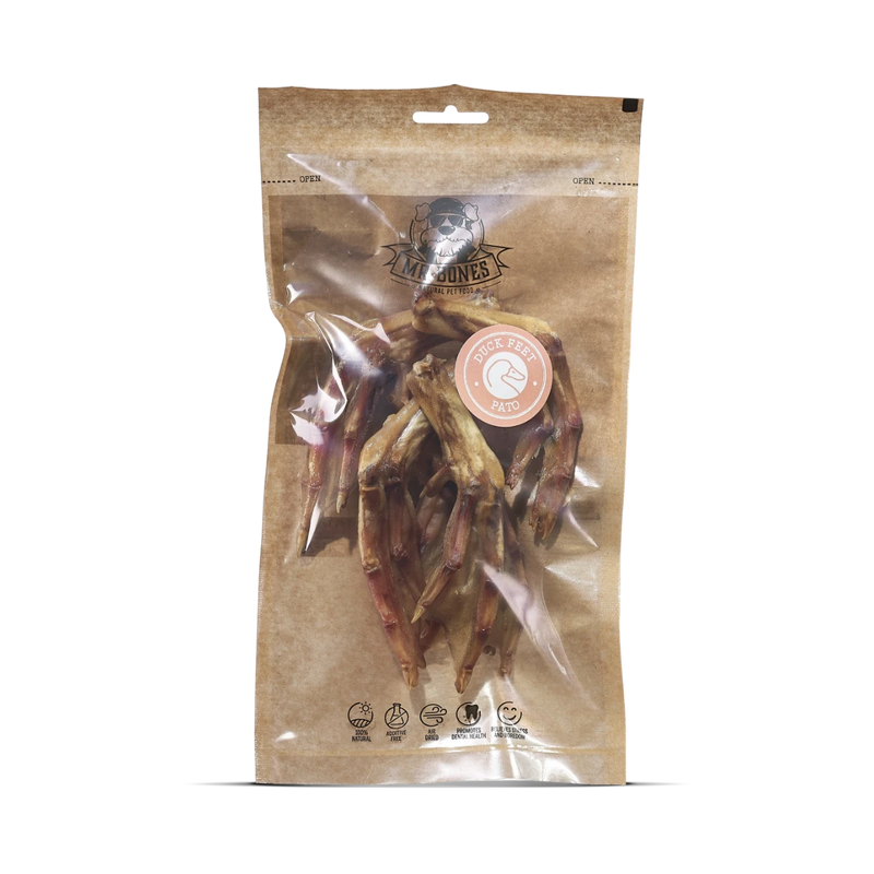MR.BONES Patas de pato para perros – Snack dental 100% Natural