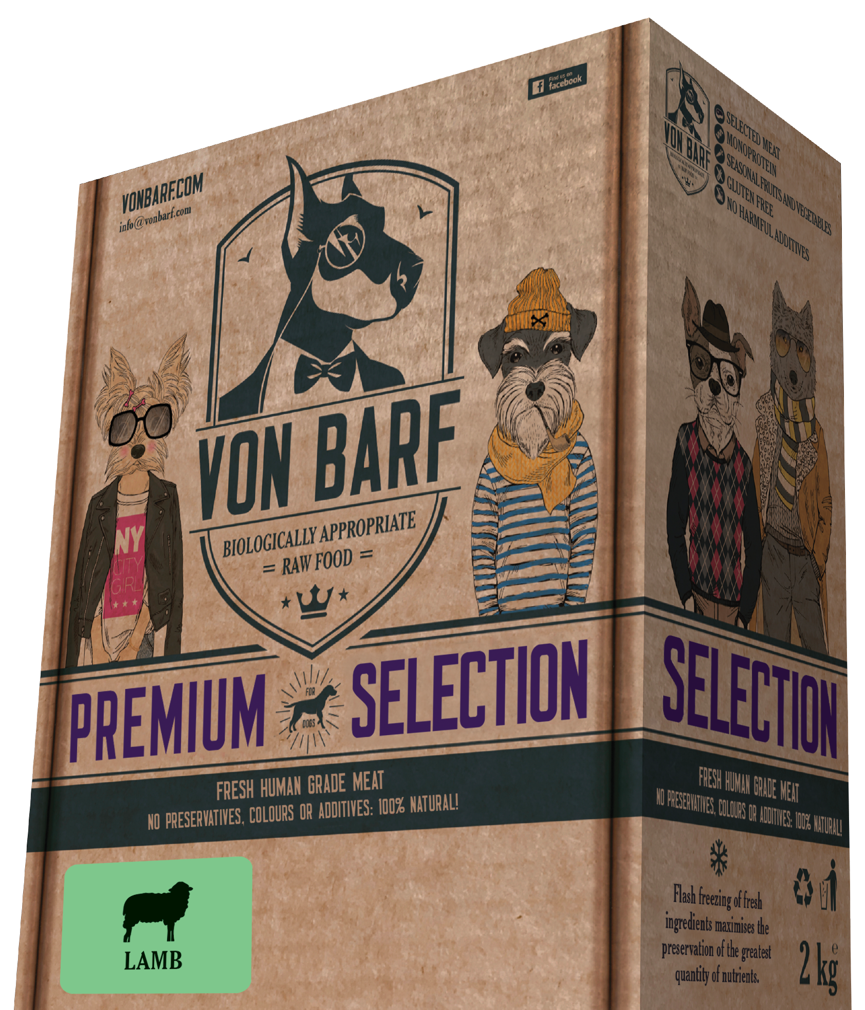VON BARF Cordero Selección Premium 2KG