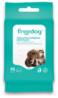 FREEDOG Toallitas húmedas con talco