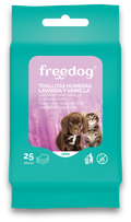 FREEDOG Toallitas húmedas lavanda y vainilla