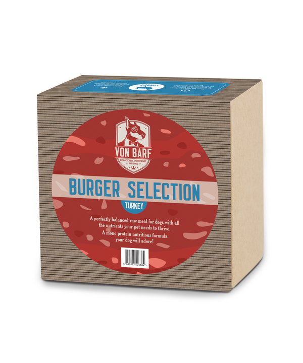 VON BARF Selección de hamburguesas  de pavo 1000 g (200 g x 5)