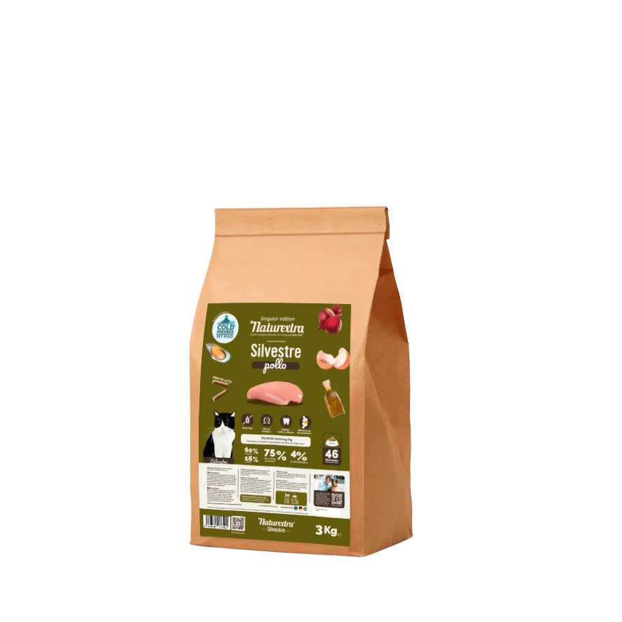 Naturextra Silvestre, pienso de GATOS pollo 3kG