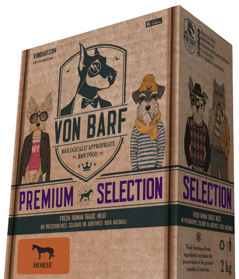 VON BARF Caballo de selección premium  2KG