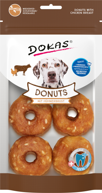 DOKAS Donuts con pechuga de pollo 160 gramos