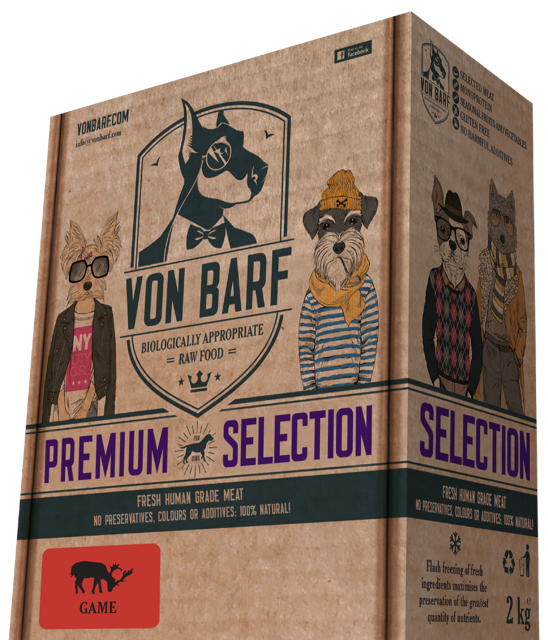 VON BARF Carne de caza selección premium 2KG