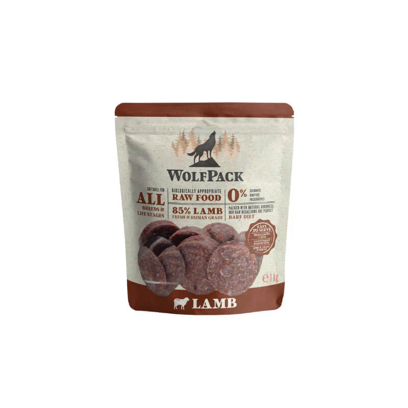 Barf Wolfpack Cordero 1kg