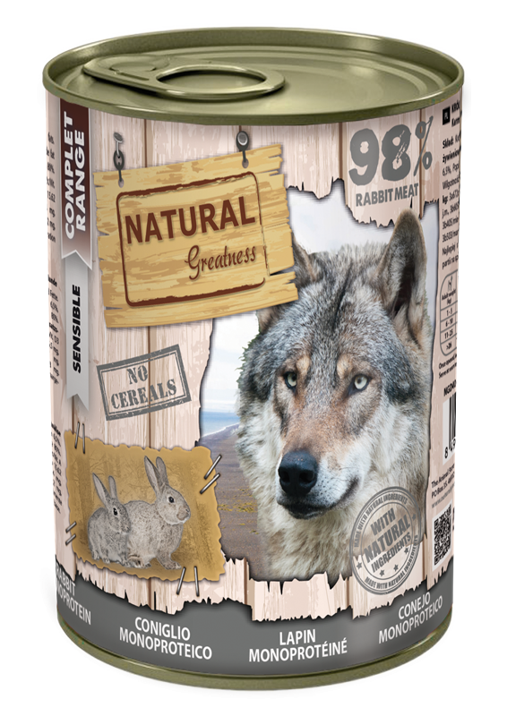 Natural Greatness Lata Conejo monoproteico 400g
