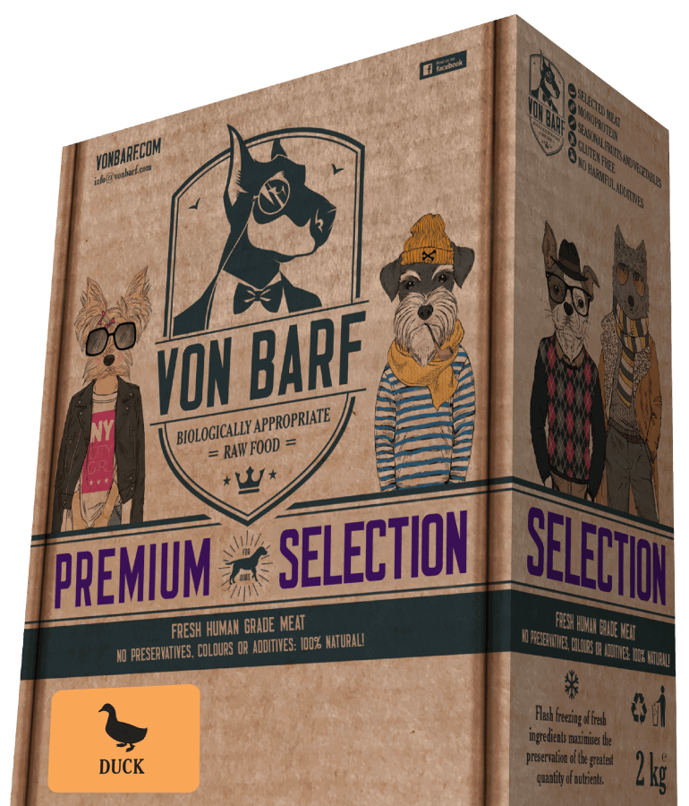 VON BARF Selección Premium de Pato 2KG
