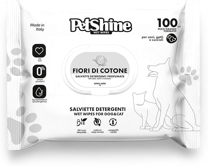 Pet Shine Toallitas Flor de Algodón 100 unidades