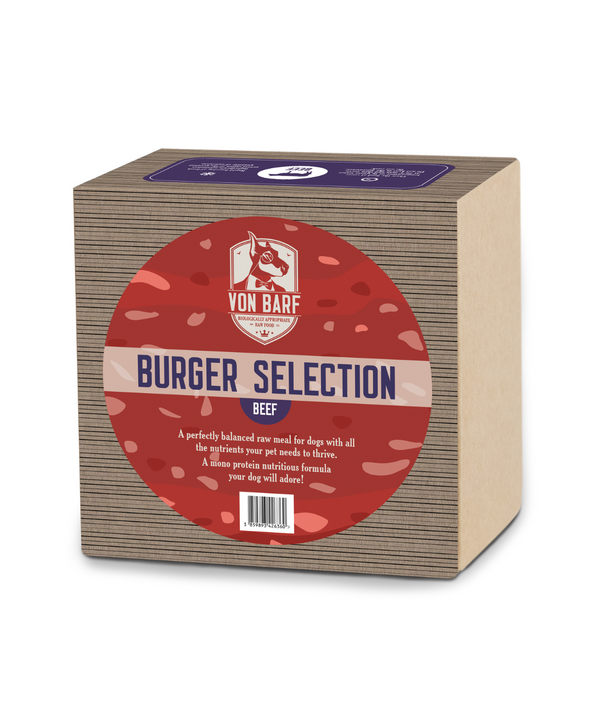VON BARF Selección de hamburguesas  de ternera 1000 g (200 g x 5)