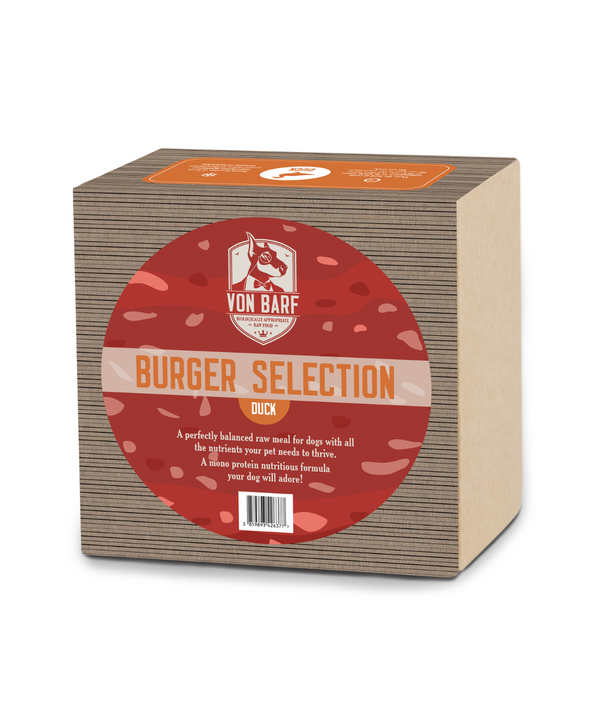 VON BARF Selección de hamburguesas de pato 1000 g (200 g x 5)