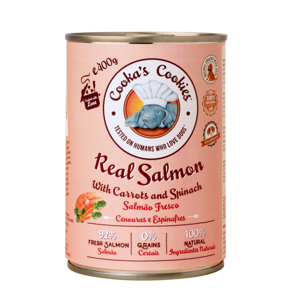 Cookas cookies Lata Real salmon   400gr |Barf Canarias|