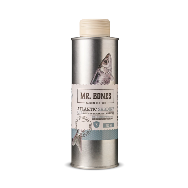 MR.BONES Aceite de Sardina para perro y gato – Con Condroprotectores 250ml