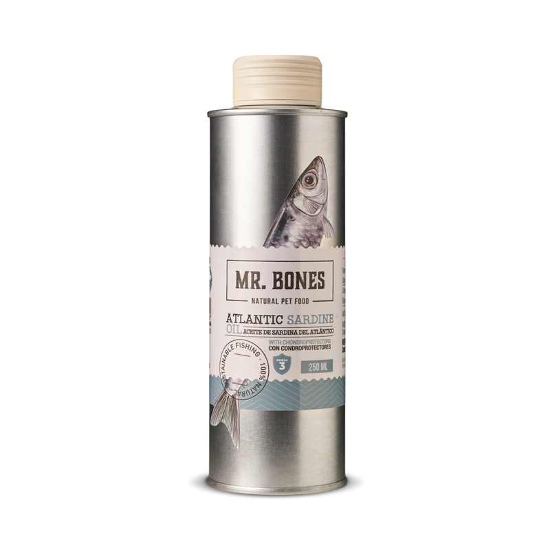 MR.BONES Aceite de Sardina para perro y gato – Con Condroprotectores 250ml