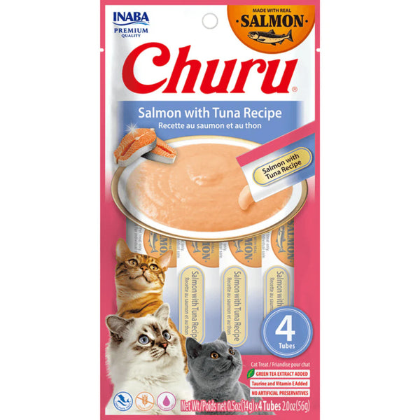 Churu Receta de salmon con atun 4x14g