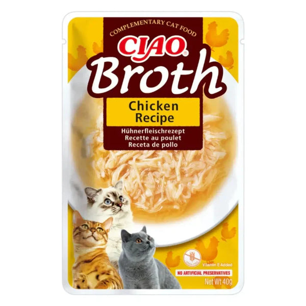 Ciao Broth Caldo de Pollo para Gatos – Hidratación Natural y Sabor Irresistible