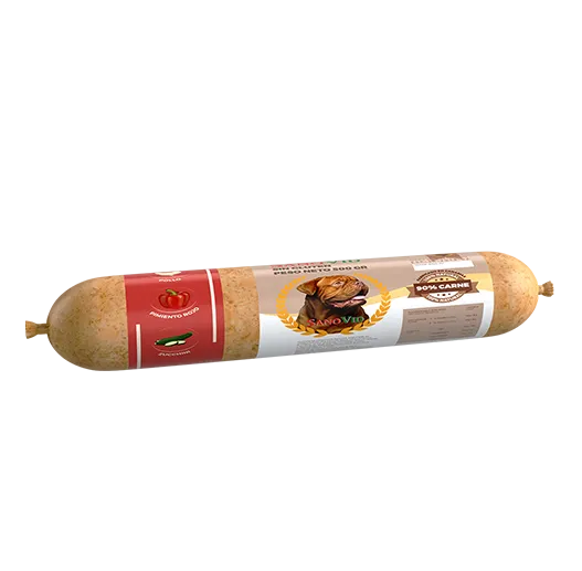 Salchicha Sanovid Pollo, calabacin y pimienro  500gr