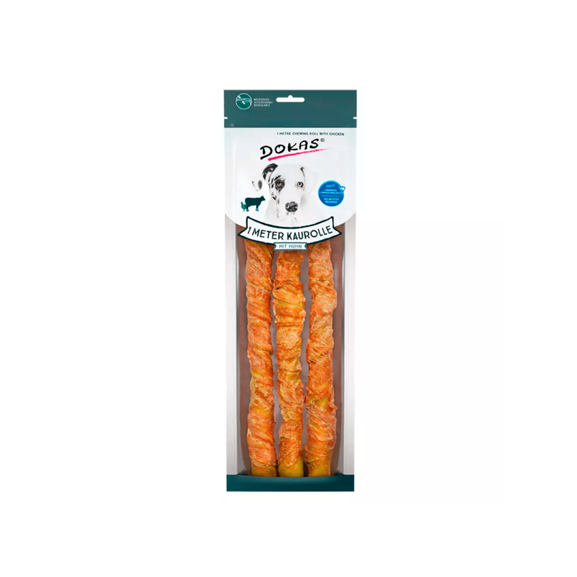DOKAS Rollo de mascar de 1 metro con pollo 315 g