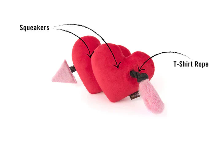 Peluche Puppy Love Fur-ever Corazones, perros y gatos