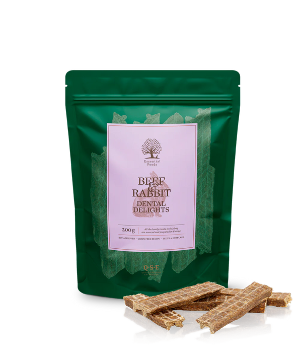 ESSENTIAL BEEF & RABBIT DENTAL DELIGHTS 200G