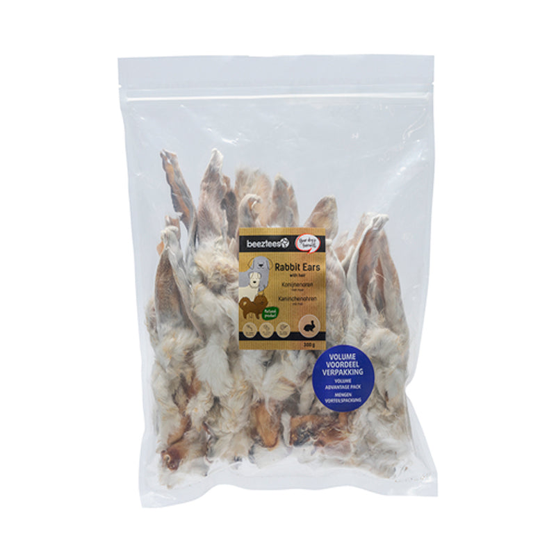 Beeztees Orejas de Conejo con Pelo para Perros 300 g