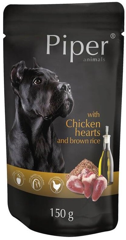 PIPER Animals Comida húmeda para perros con corazones de pollo y arroz 500 g