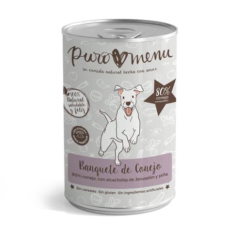 Puro Menu Banquete de Conejo BIO |Barf Canarias| - 400g