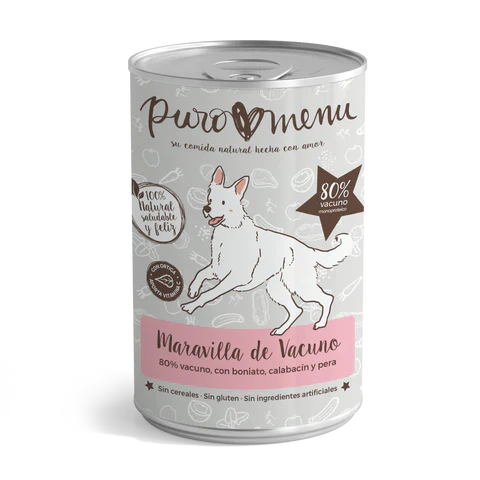 Puro Menu Maravilla de Vacuno BIO |Barf Canarias| - 800g