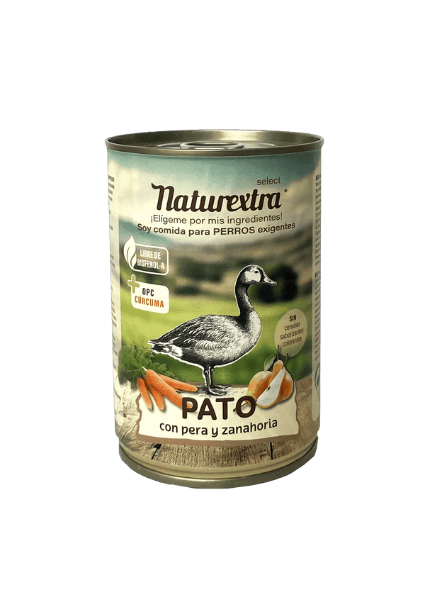 Naturextra lata comida húmeda PATO 400gr