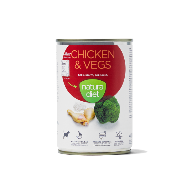 Lata Natura diet Pate de Pollo y verduras 400gr