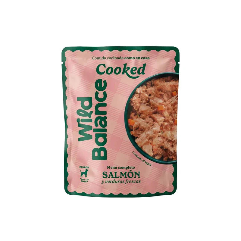 Wild Balance Comida Cocinada de Salmón con verduras para perros 400Gr