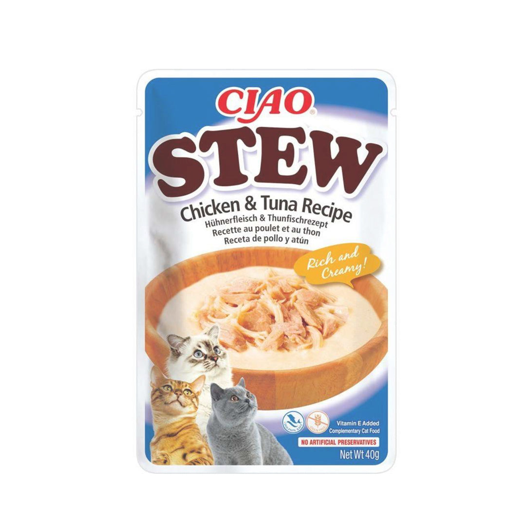 CIAO Stew Pollo con Atun 40g - Para Gatos