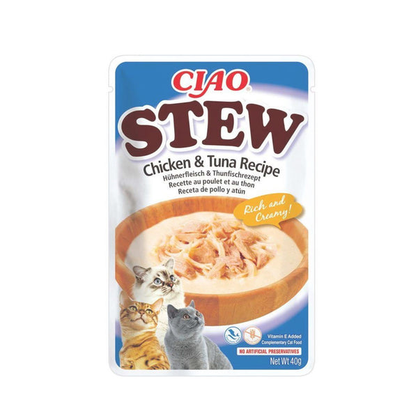 CIAO Stew Pollo con Atun 40g - Para Gatos
