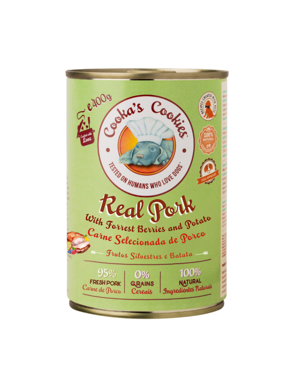 Cookas cookies Lata Real cerdo 400gr |Barf Canarias|