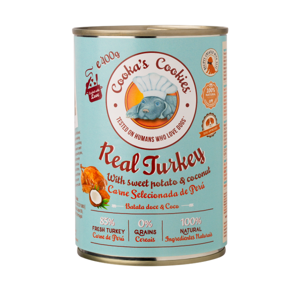 Cookas cookies Lata Real PAVO  400gr |Barf Canarias|