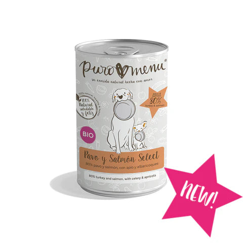 Puro menu Pavo y Salmon BIO  |Barf Canarias| - 400g