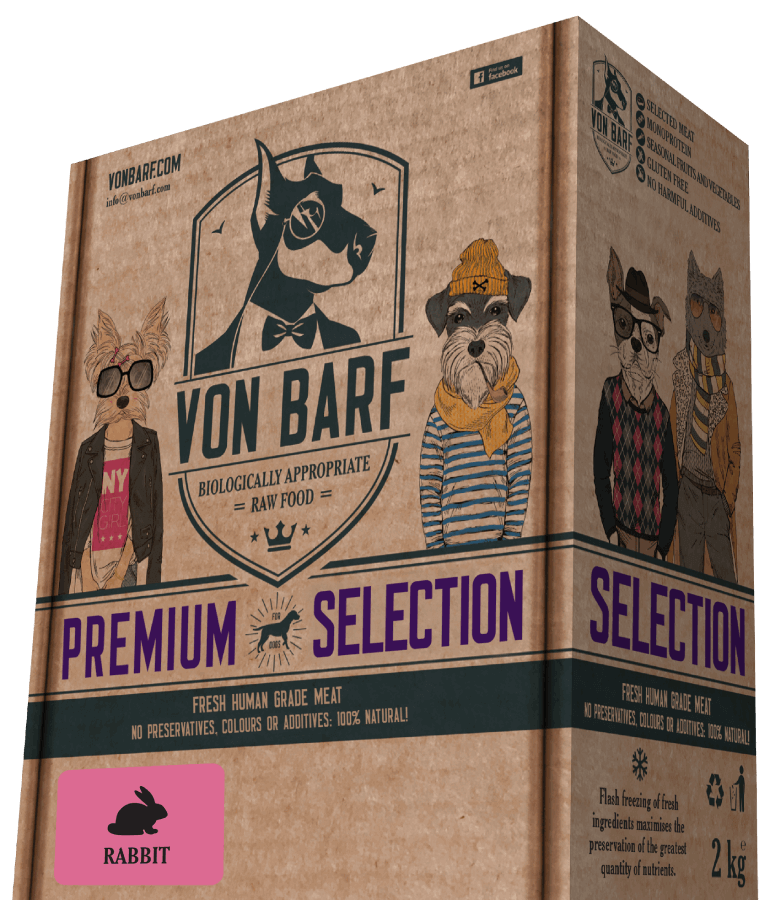 VON BARF Selección Premium de Conejo 2KG