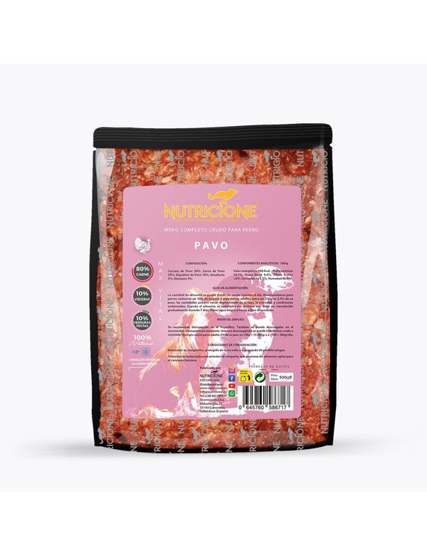 Nutricione Pavo 500gr |Barf Canarias|