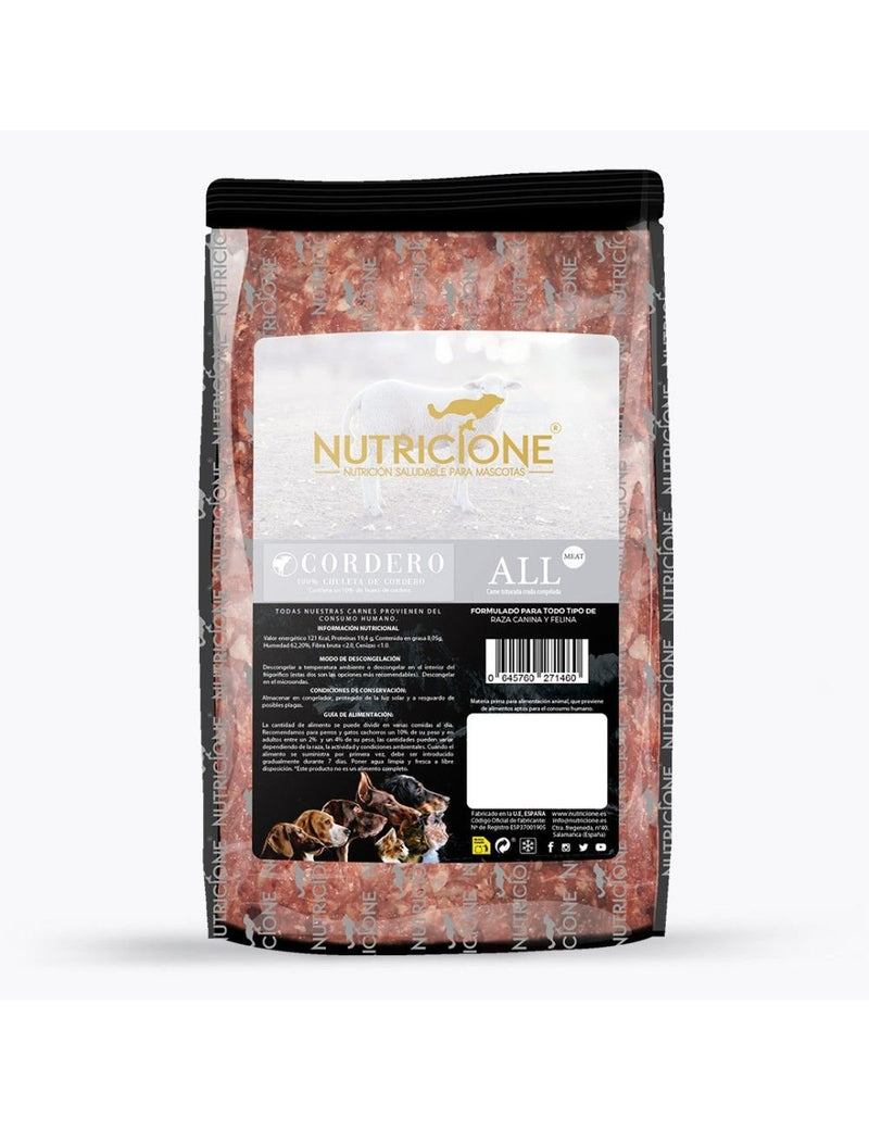 Nutricione todo carne CORDERO 1Kg |Barf Canarias|