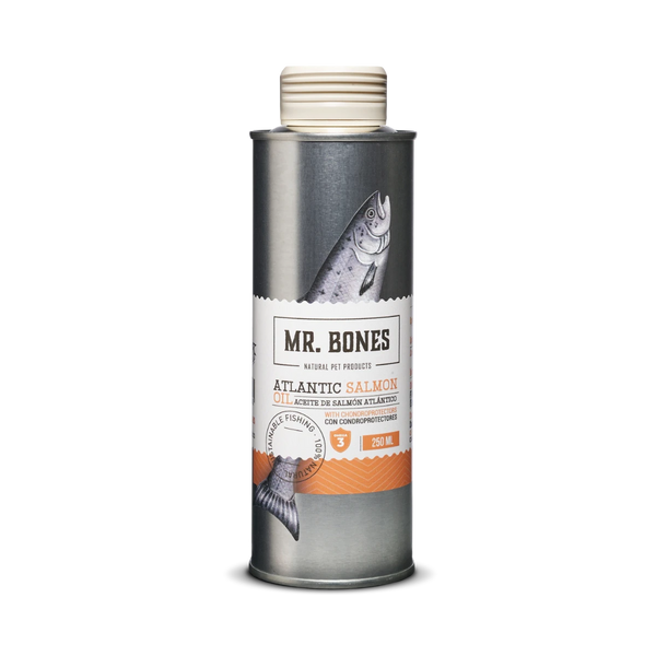 MR.BONES Aceite de Salmón para perro y gato – Con Condroprotectores 250ml